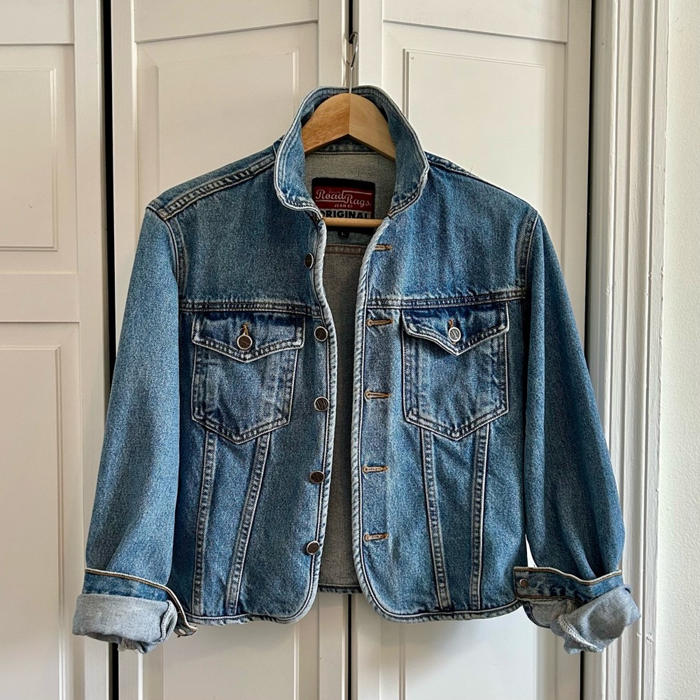 Vintage 80s Genuine Road Rags Jean Jacket - 100% Cotton - Sz L